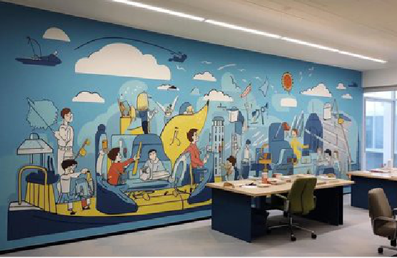 雷山办公室墙绘的特点。