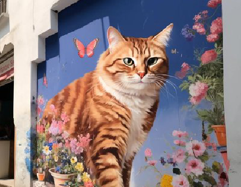 雷山自己绘制有个性的手绘墙