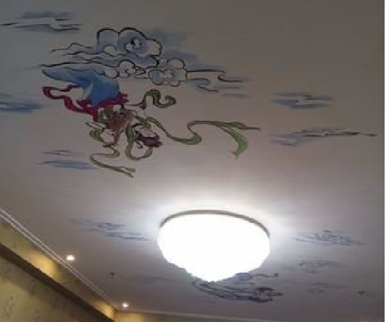 雷山如何快速绘制天花板上的手绘墙？