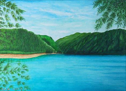 雷山在墙绘中，如何绘画绿水青山？