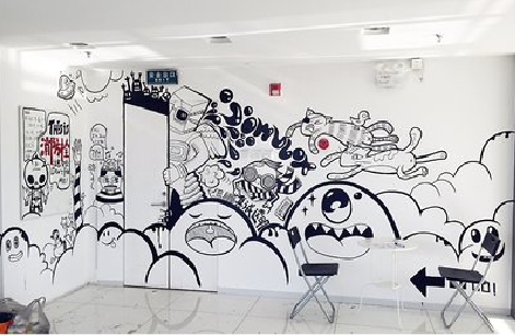 雷山手绘墙并非传统涂鸦。